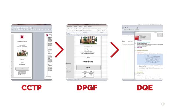 Schéma de l'automatisation CCTP → DPGF → Export