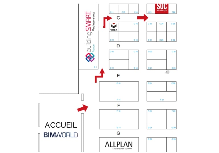 Plan BIM World Paris 2022 SOC Informatique