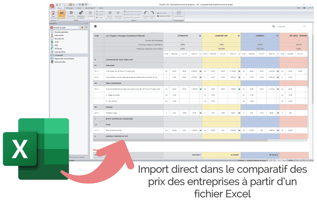 Comparatif DeviSOC Excel