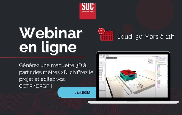 Générez une maquette 3D à partir des métrés 2D, chiffrez le projet et éditez vos CCTP/DPGF