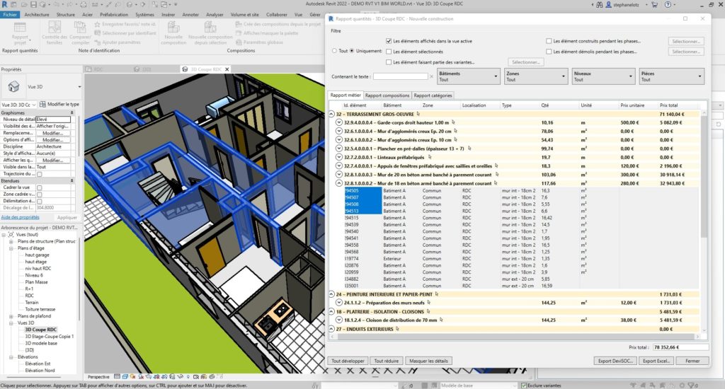 Démo de BIM C REVIT