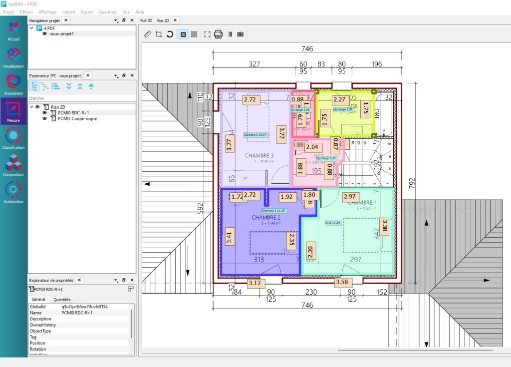 Métrer sur plans PDF