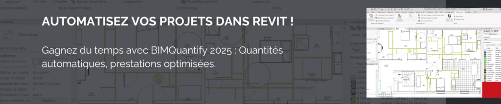 BIMQuantify - calcul de quantités dans REVIT