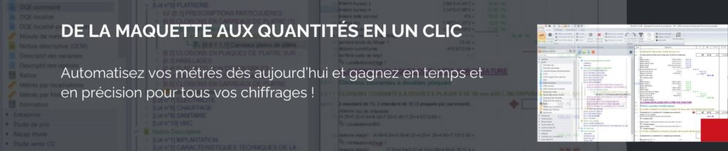 Métrés automatisés et chiffrage