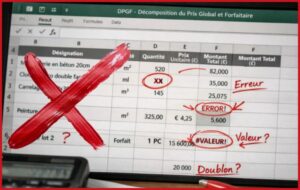 Erreurs DPGF - comment éviter les incohérences